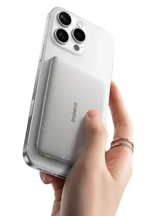 Baseus Повербанк для iphone беспроводной PicoGo AM41 Ultra-Slim, серый, фото 5