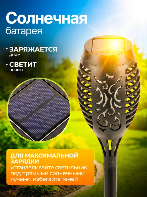 Фонарики садовые на солнечной батарее, вариант, фото 2