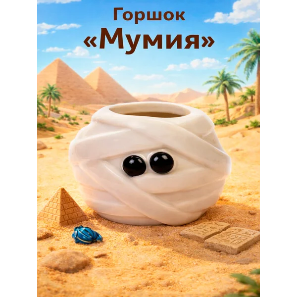 Декоративное кашпо для цветов «Мумия», 50 мл