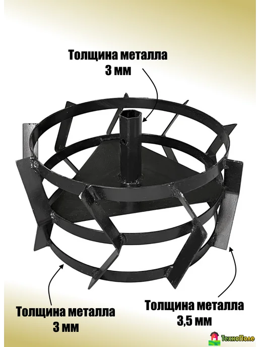 ТехноПоле Грунтозацепы для мотоблока 420х200х32 мм, 200x32 мм, фото 5