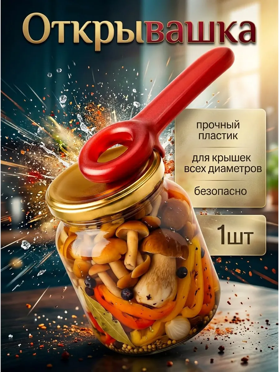 Открывашка для банок и винтовых крышек