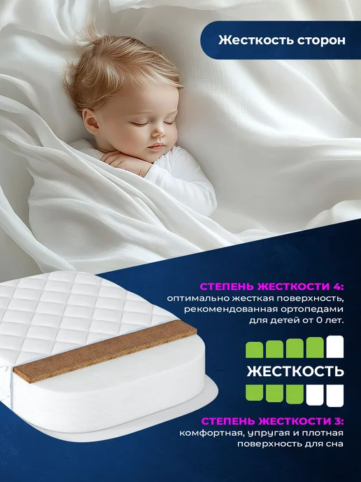 Baby Elite Матрас детский в кроватку 85х60 с закругленными углами, 85x60, фото 3