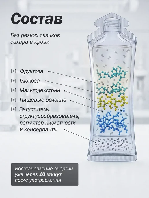 Арена Энергетический углеводный гель для бега ассорти, 12 шт, 16 шт, фото 6