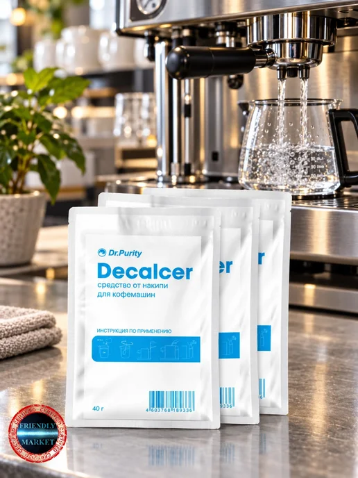 Dr.Purity Порошок для удаления накипи для кофемашин Decalcer 300г, 120 г, фото 3