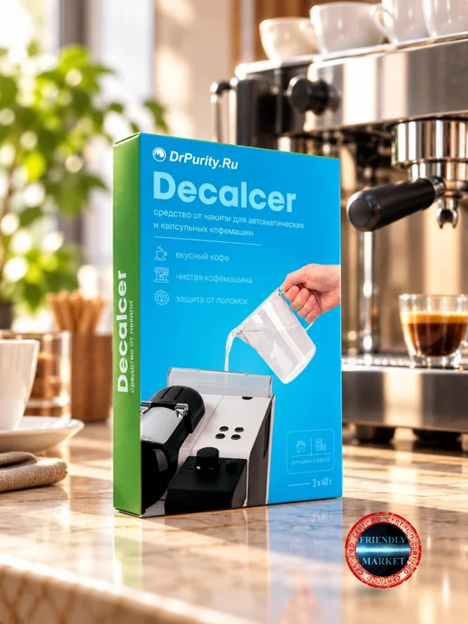 Dr.Purity Порошок для удаления накипи для кофемашин Decalcer 300г, 120 г, фото 4
