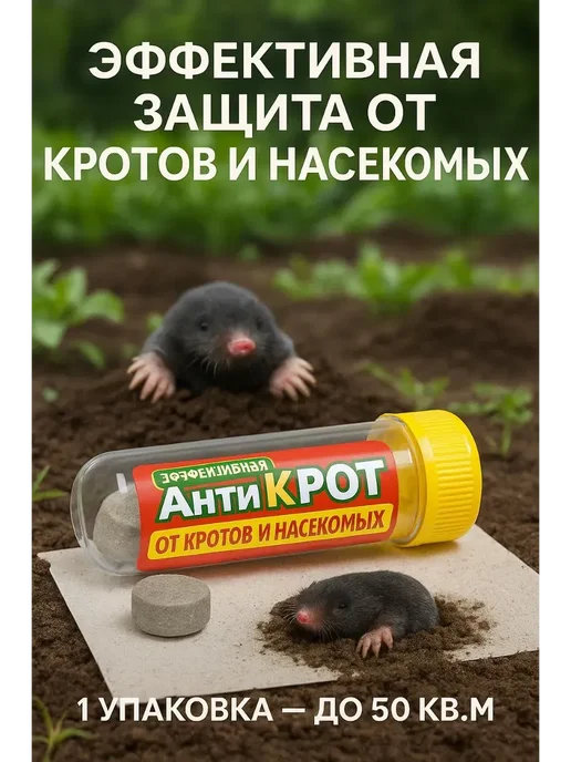 Havvami Средство от кротов и землероек на даче, 3 шт