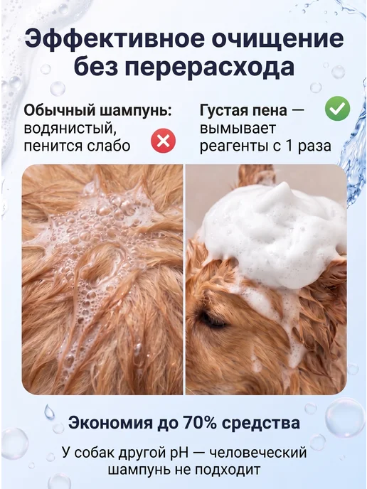 Alekara Шампунь для собак с пантенолом и ионами серебра, серебристый, фото 3
