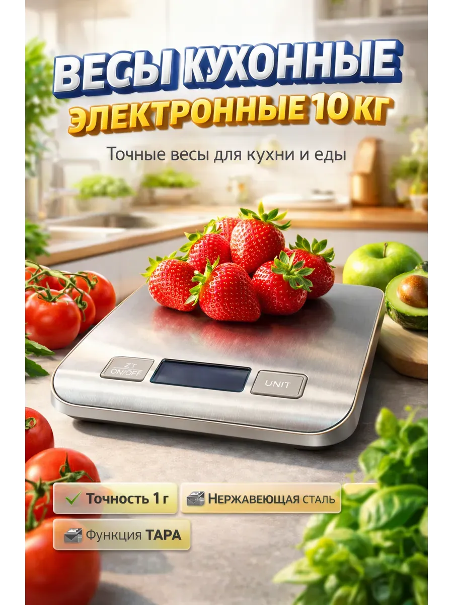 Весы кухонные электронные настольные