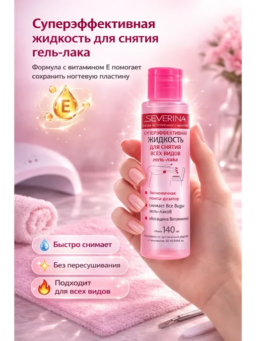 АМ25 Жидкость ремувер для снятия гель-лака, 140 мл