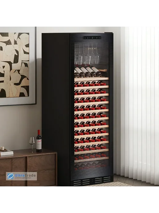 Винный шкаф Vinocave Temperature 52 bottles CWC-120AJP, черный, в упаковке 114 кг, фото 2