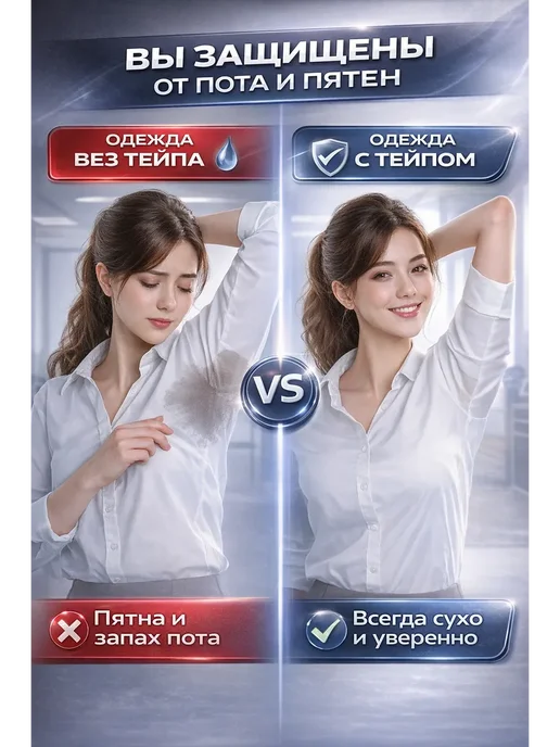 Novalin New Пластырь от пота для подмышек, 10 шт, фото 3