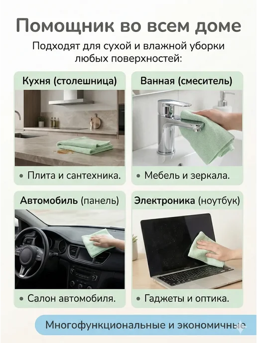 ЖазК салфетки из микрофибры 30×30 см, 30x30 см, фото 4