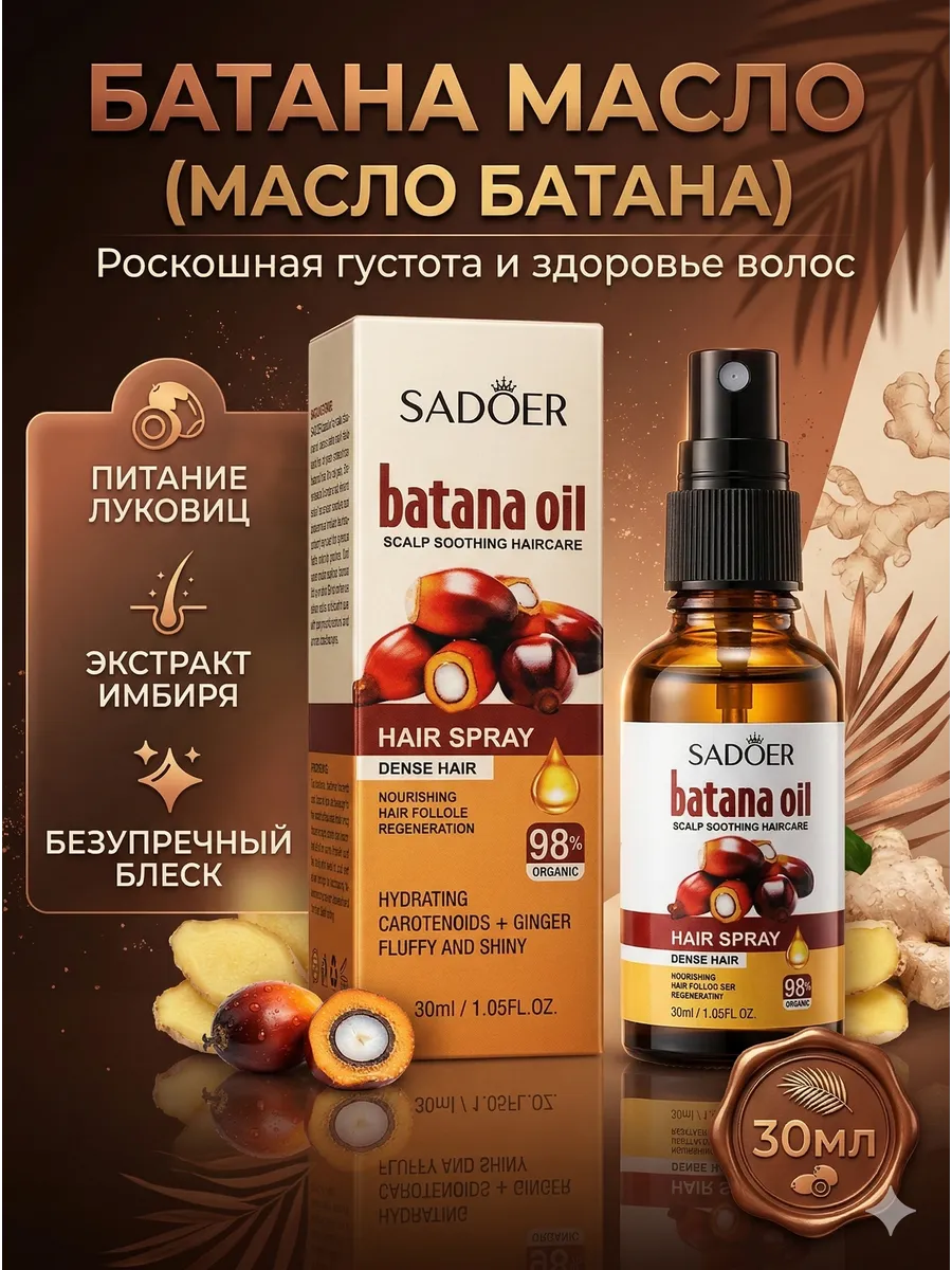 Масло для роста волос баттана от выпадения и густоты