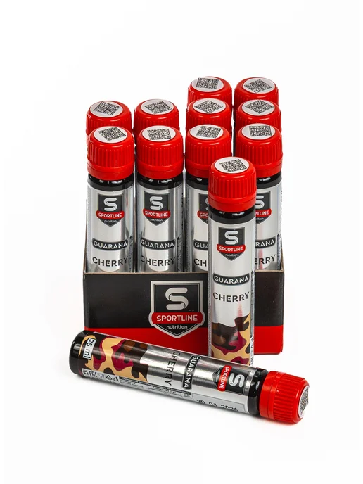 SportLine Nutrition Концентрат с экстрактом гуараны, вишня, 12x25 мл, 25 мл, фото 2