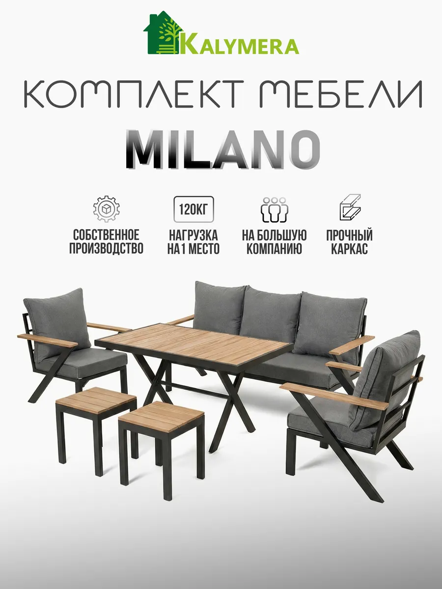 Садовая мебель Milano из стального каркаса для дома и дачи