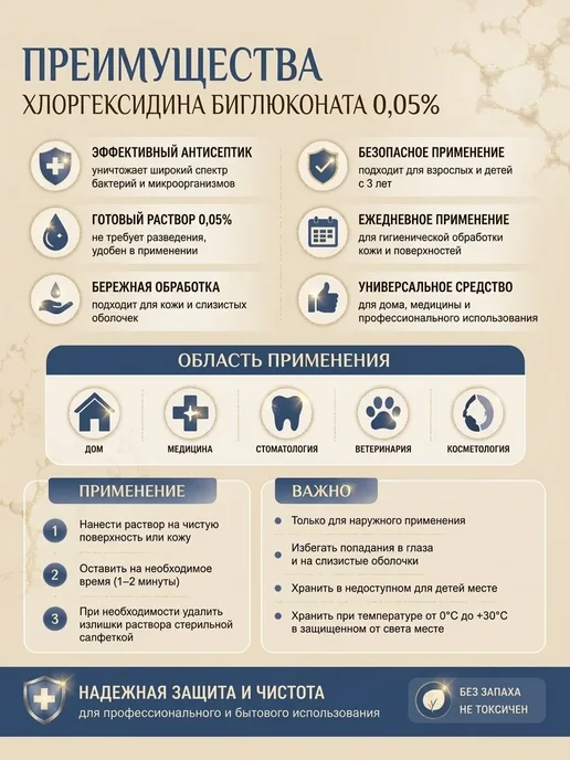 ЭКОТЕКС Хлоргексидин антисептик 1 литр кожный для рук и поверхностей, 1 л, фото 2