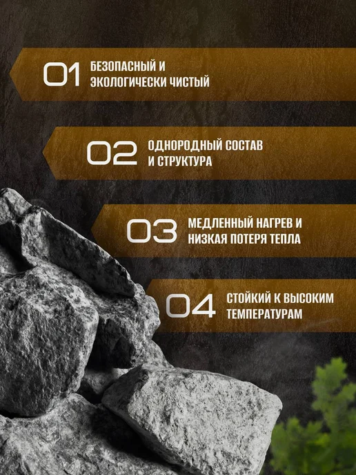 MirKamnei Камни для бани 5-10 см 10 кг, 15 кг, фото 3