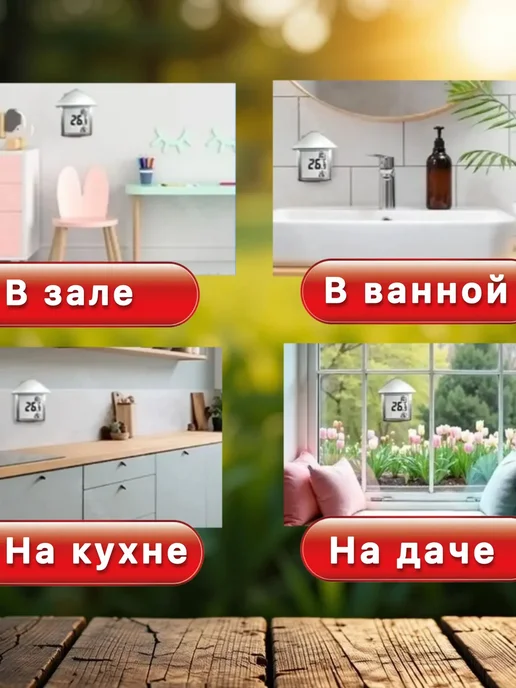 Термометр градусник уличный. Три суточных температуры, серый, фото 5
