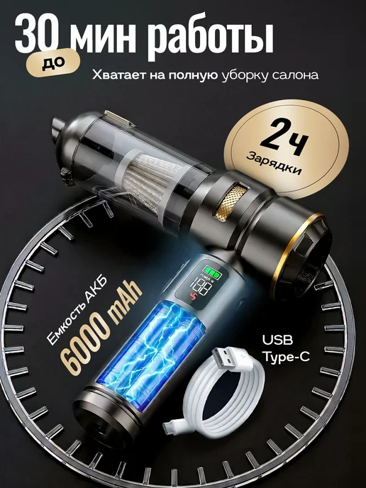 Автопылесос беспроводной мощный, вариант, фото 4