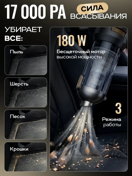 Автопылесос беспроводной мощный, вариант, фото 7