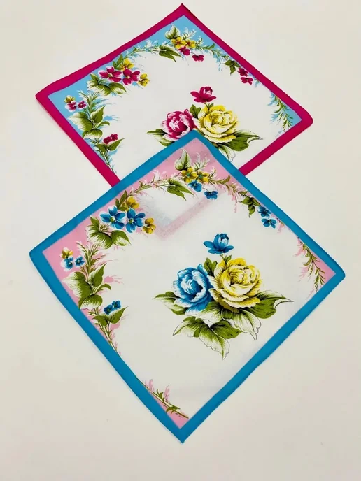 Pastel_lux Набор платков 30х30 см. 2 штуки, 30x30 см, фото 2