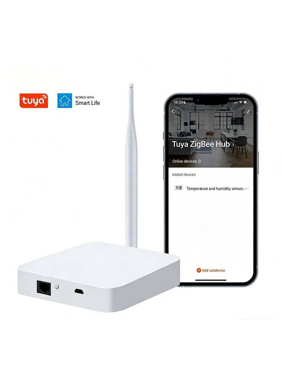 Интеллектуальный шлюз ZigBee оснащен внешней антенной.
