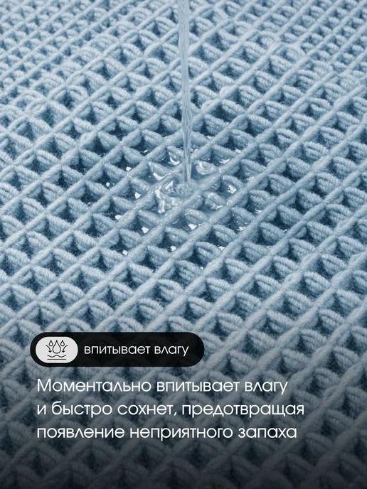 Scopa Home Коврики для ванной и туалета набор, голубой, в упаковке 510 г, фото 2