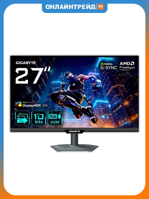 Gigabyte 27" Монитор M27UP ICE, IPS, 3840x2160, 160Гц (20VM0-M27UPICW, черный