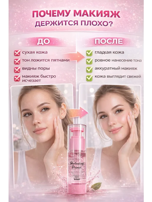 МИА10 Праймер для лица увлажняющий база под макияж 29 мл, 29 мл, фото 2