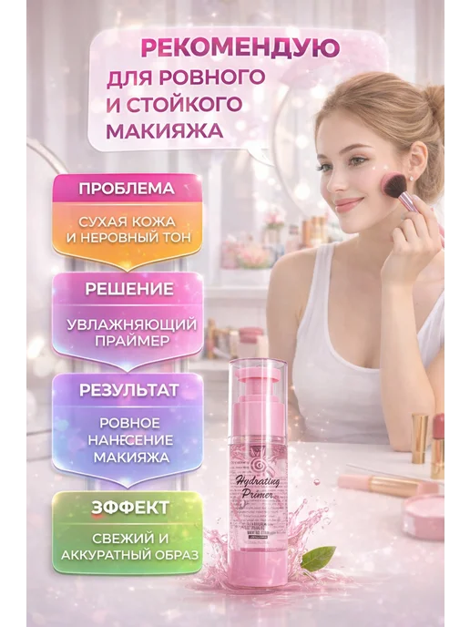 МИА10 Праймер для лица увлажняющий база под макияж 29 мл, 29 мл, фото 3