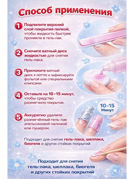 Шик+ Жидкость для снятия гель лака, 80 мл, фото 2