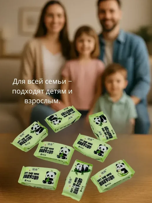 Альма Влажные салфетки универсальные карманные в школу, 8 шт, фото 4