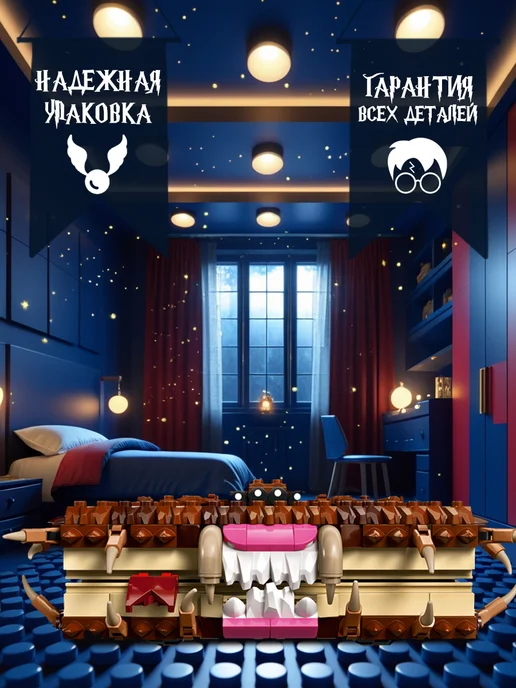 LEGO Конструктор Гарри Поттер Книга Монстр 518 деталей, коричневый, фото 2