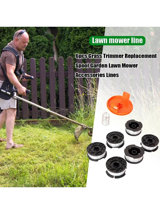 Набор шпуль для триммера Grass Trimmer 6шт 9.14м для Black D, 6 шт, 9,14 м, фото 4
