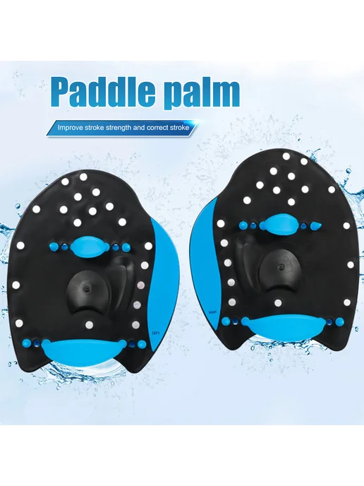 Плавательные ласты для акваспорта, синие, Webbed Gloves, S, синий, фото 3
