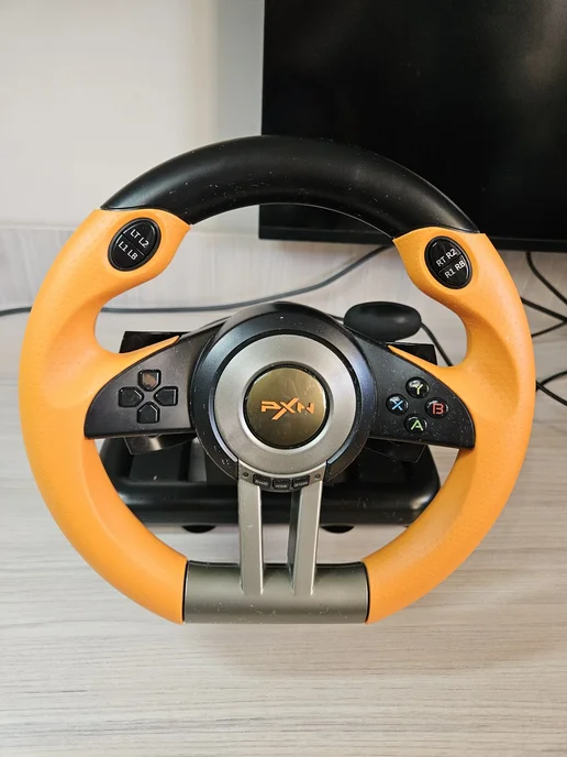 Игровой руль с педалями для компьютера PXN V3 Pro, вариант, фото 4