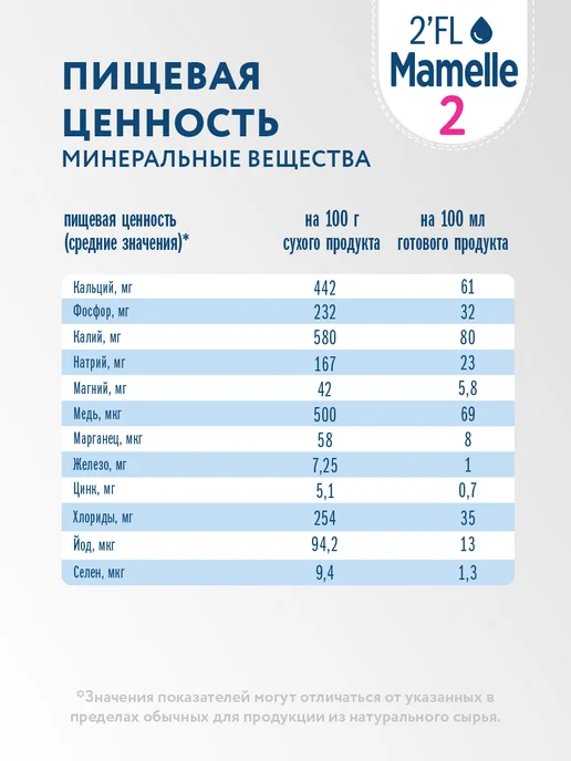 Mamelle Смесь сухая молочная Мамель 2 2FL, с 6 до 12 мес, 300г Х 3шт, 300 г, 3 шт, фото 6