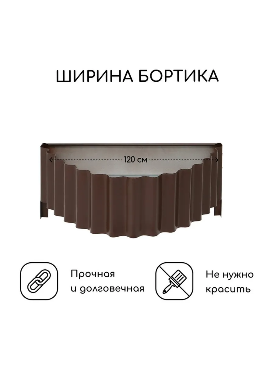 Элегантная оцинкованная клумба «Лепесток»