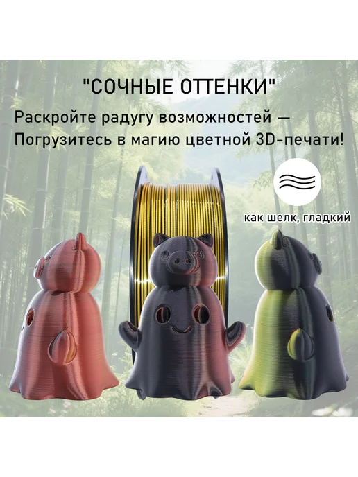 Sprouture Lab PLA+ Silk трехцветный комбинация 5кг 1.75mm, 5 кг, фото 8