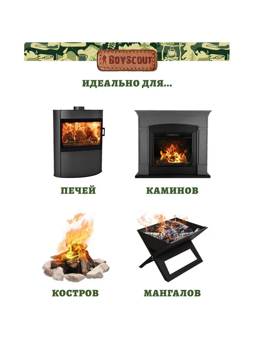 Boyscout Брикеты для розжига 1 пл. х 32 шт. 61146, 32 шт, фото 8