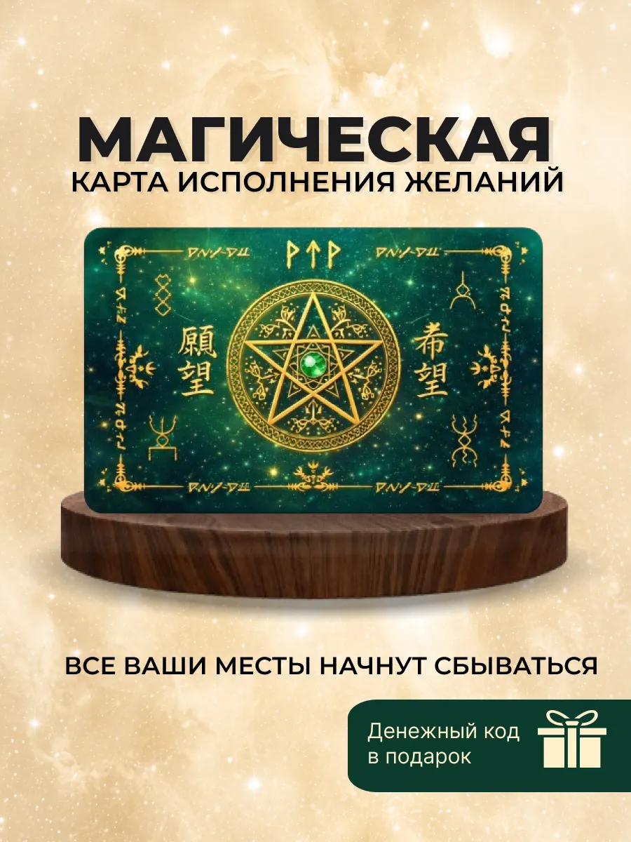 Магическая карта исполнения желаний,оберег,талисман,амулет