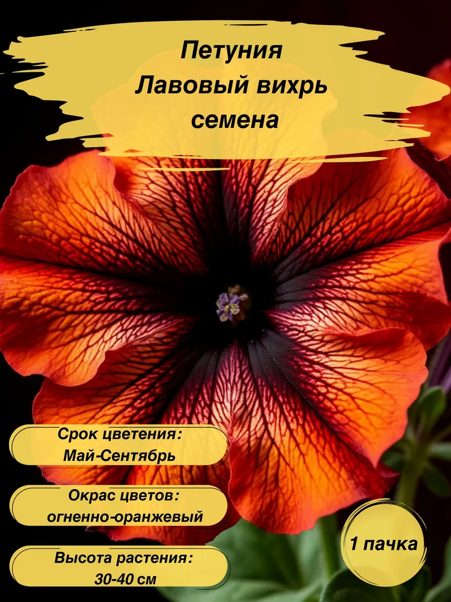 Петуния Лавовый Вихрь, семена, 10 шт.