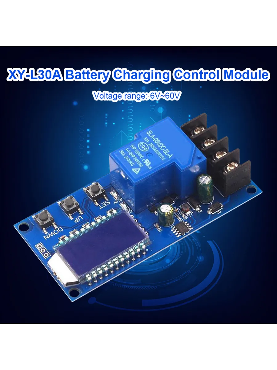 XY-L30A 30A 6-60V контроллер заряда батарей с LCD
