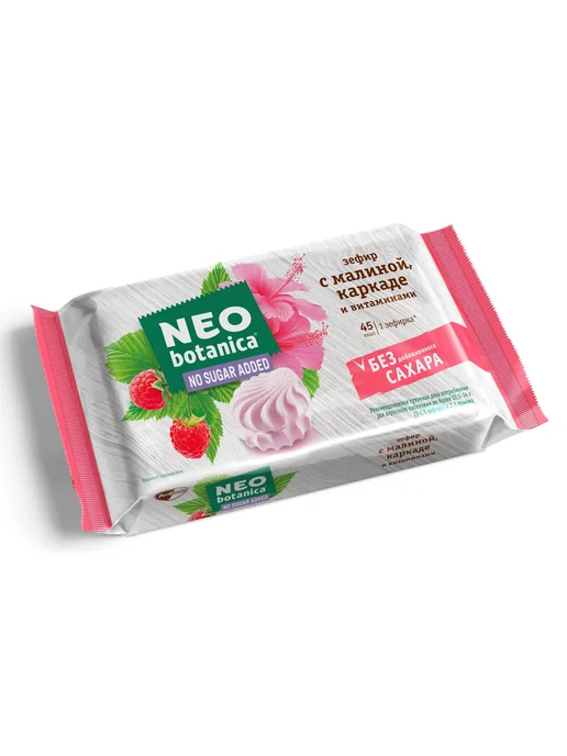 РОТ ФРОНТ Зефир Neo-botanica No Sugar с малиной, каркаде 2 шт по 135гр, 3 шт, 135 г, фото 2