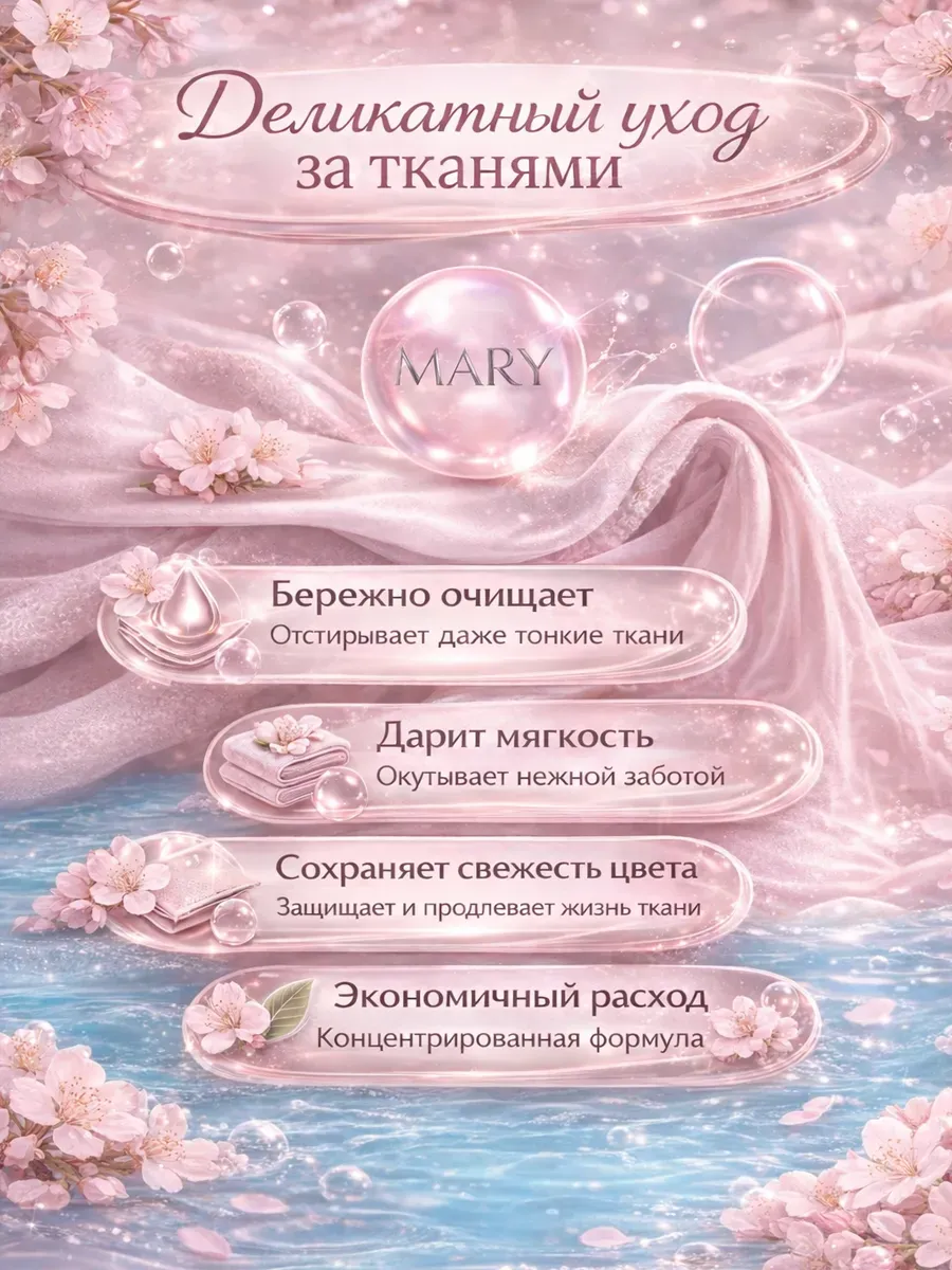 Гель для стирки MARY 5л сакура фото 4