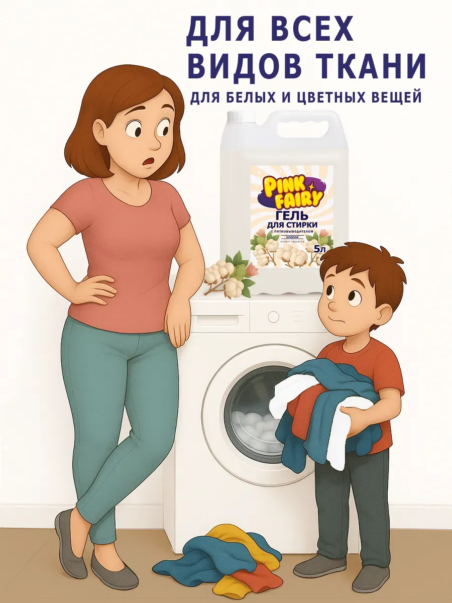Гель для стирки Pink Fairy 10л фото 2