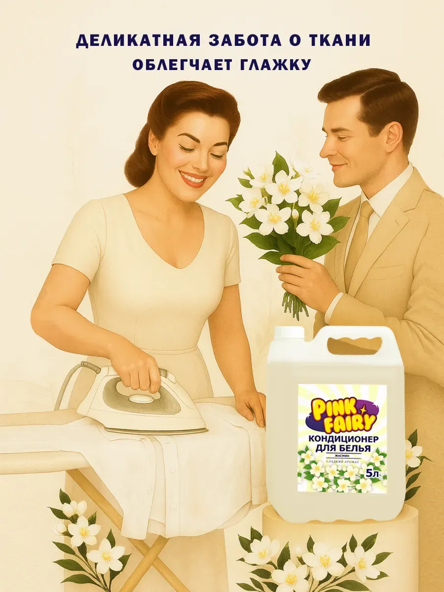 Кондиционер для белья Pink Fairy 5л фото 5