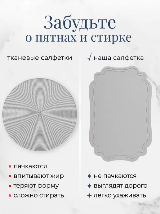 TUND home Салфетки на стол сервировочные плейсматы экокожа 4 шт, 4 шт, фото 2