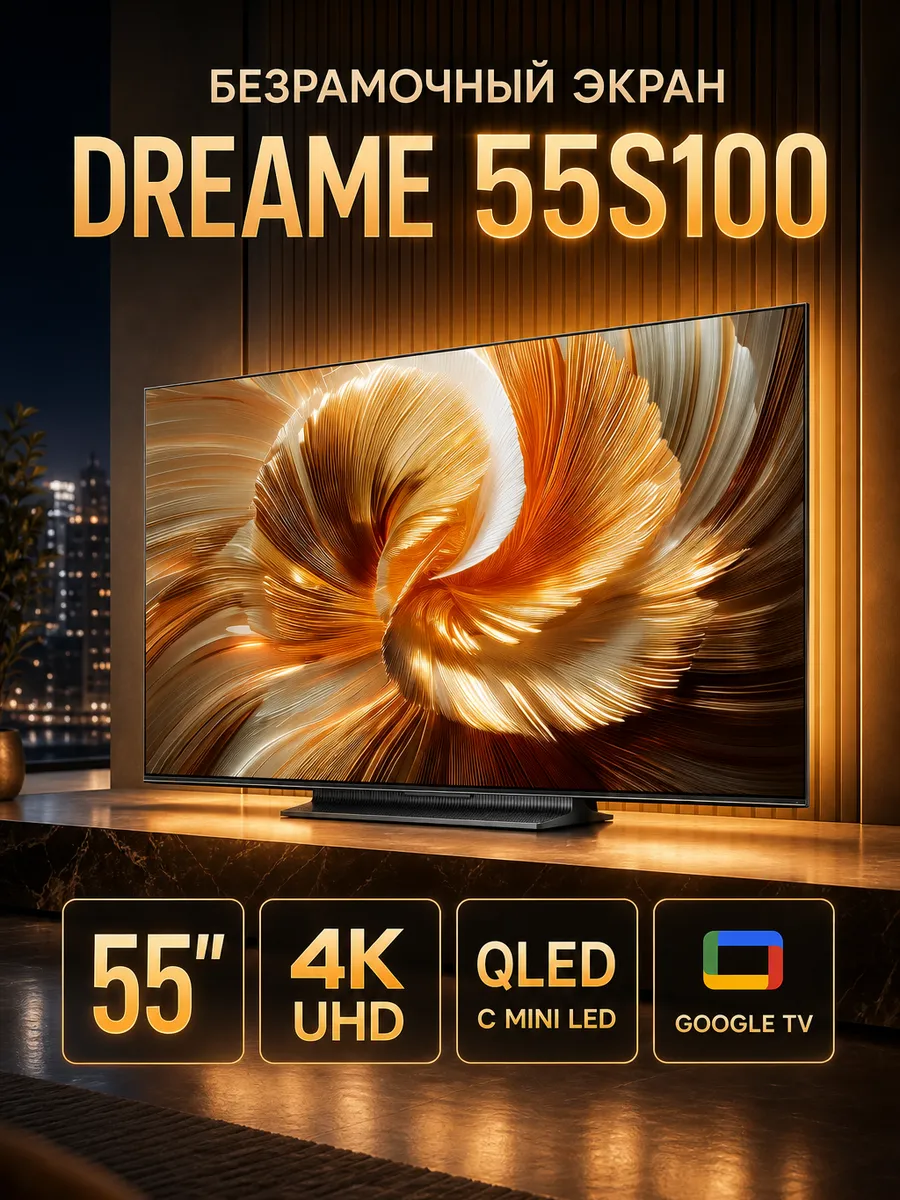 Телевизор 55" 55S100, черный